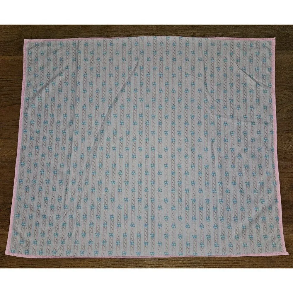 Handmade? Swaddle Receiving Baby Blanket Pink White Stripe Floral Blue Panda